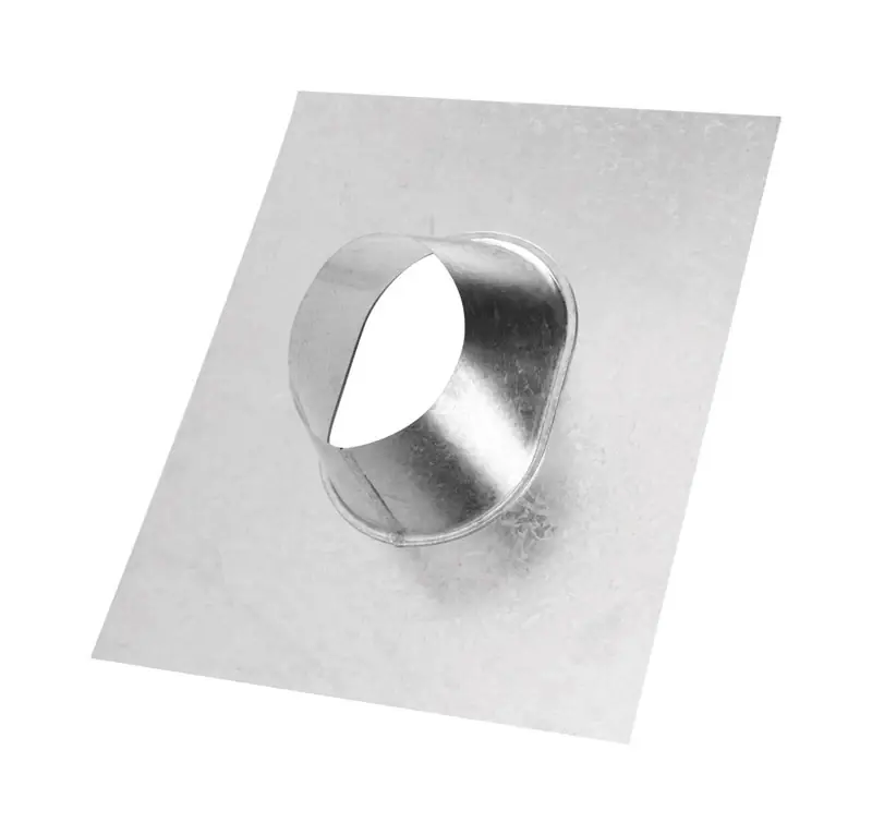 Gas Vent Adjustable Flashing, Round, Type B, 0 To 6/12 Pitch, 4-in.