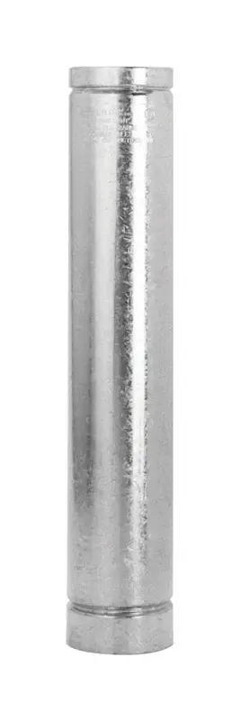 3 In. D X 24 In. L Aluminum Round Gas Vent Pipe