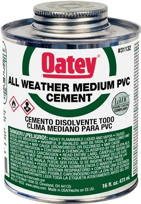 Pvc All-weather Pipe Cement, 16 Oz.
