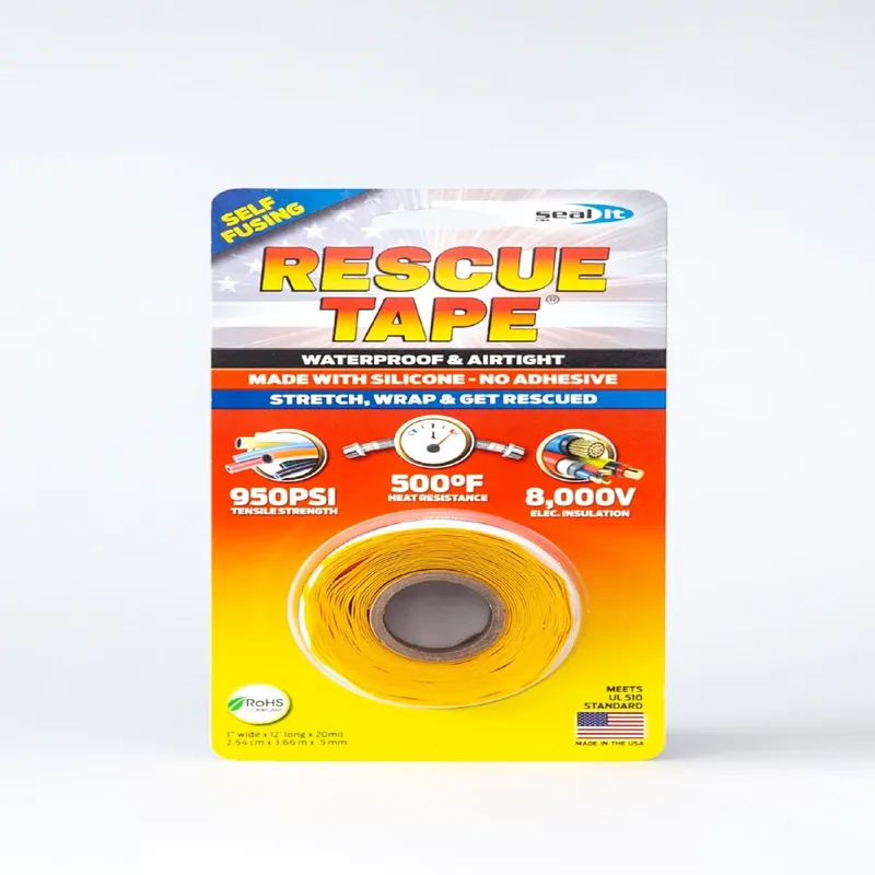 Silicone Tape, Self-fusing, Yellow, 1 In. X 12 Ft.