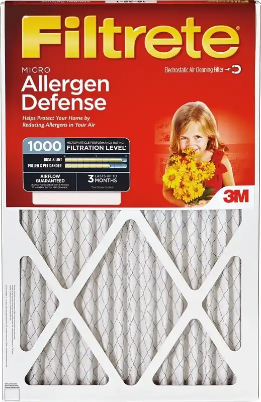 16 In. W X 25 In. H X 1 In. 1000 Mpr Pleated Air Filter 2 Pk