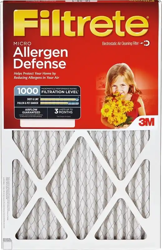 20 In. W X 25 In. H X 1 In. 1000 Mpr Pleated Air Filter 2 Pk