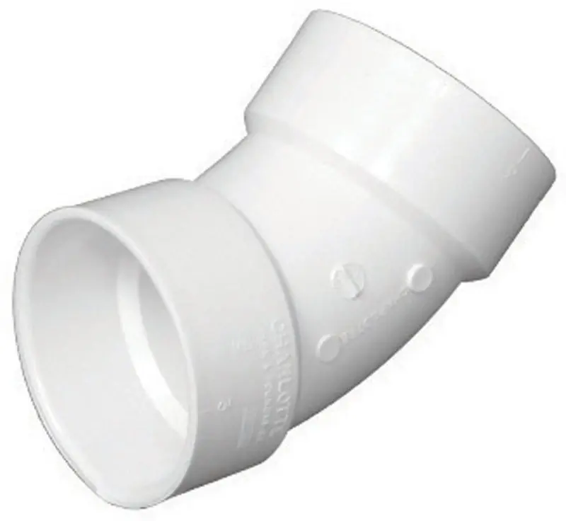 Schedule 40 4 In. Hub X 4 In. D Hub Pvc 45 Degree Elbow 1 Pk