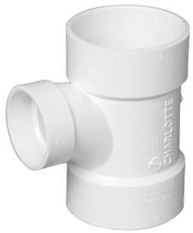 Schedule 40 4 In. Hub X 4 In. D Hub Pvc Sanitary Tee 1 Pk