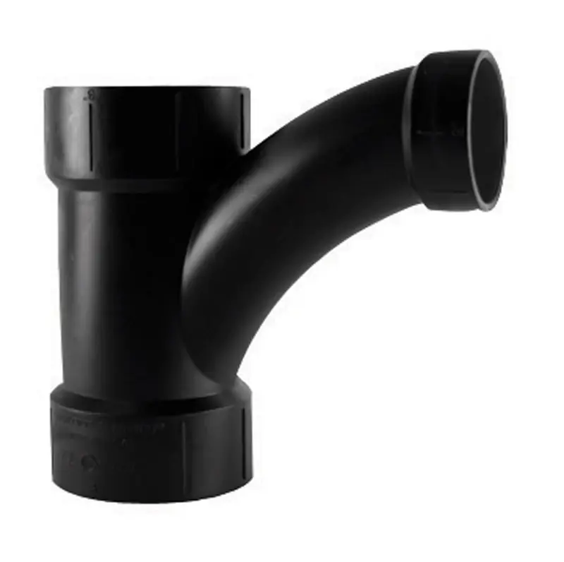 Abs/dwv Long Turn Tee Wye, Hub X Hub X Hub, 3 X 3 X 1-1/2 In.