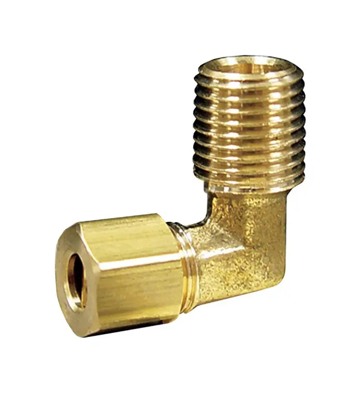 1/4 In. Compression X 1/2 In. D Mpt Brass 90 Degree Street Elbow