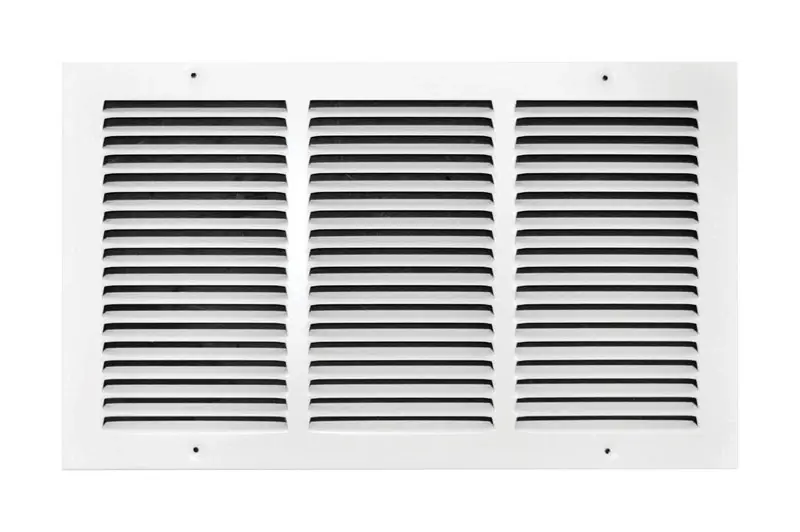 10 In. H X 18 In. W 1-way Powder Coat White Steel Return Air Grille
