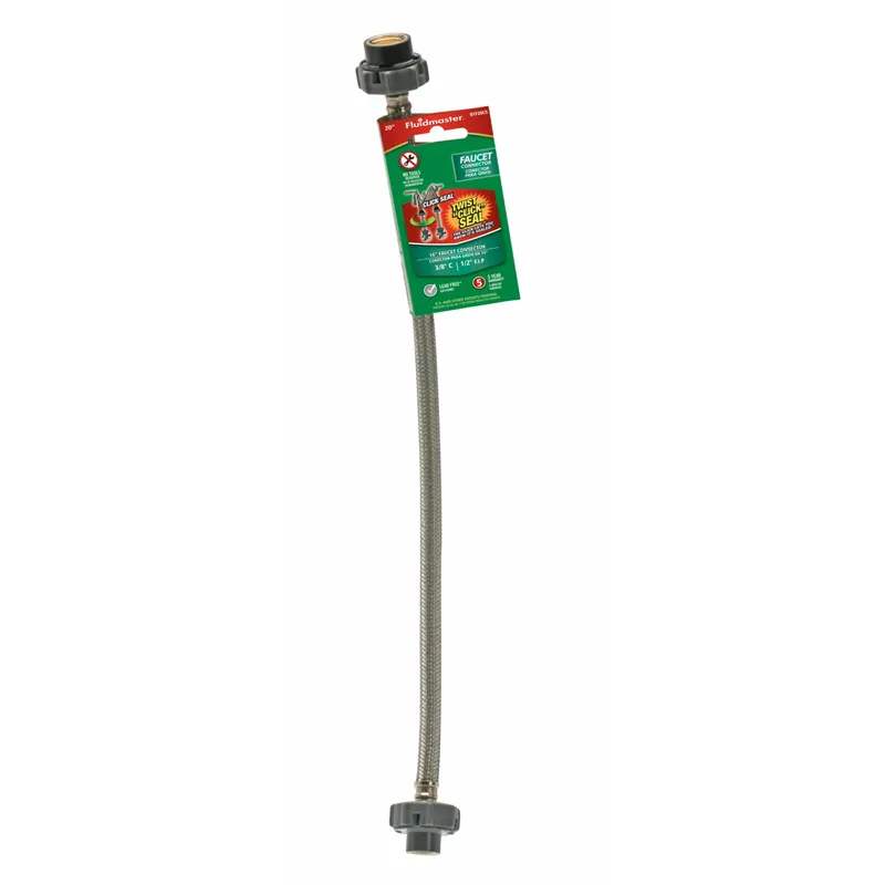 Click Seal 3/8 In. Compression X 1/2 In. D Fip 12 In. Stainless Steel Supply Line