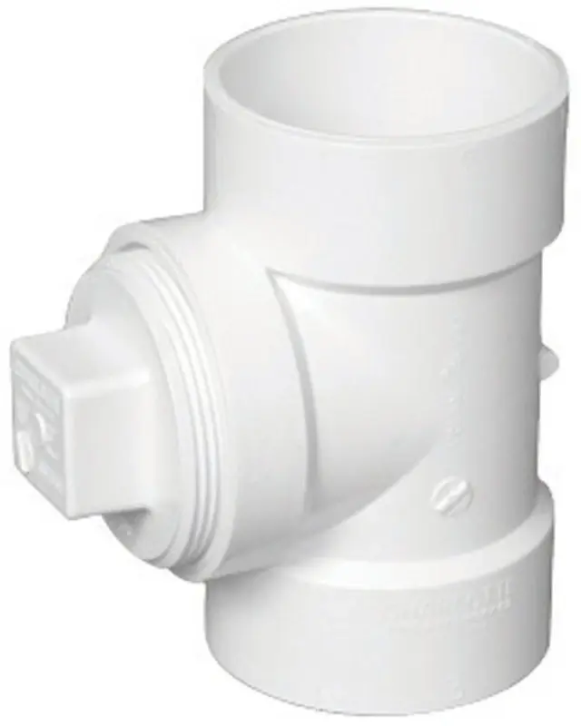 Schedule 40 1-1/2 In. Hub X 1-1/2 In. D Hub Pvc Cleanout Tee With Plug 1 Pk