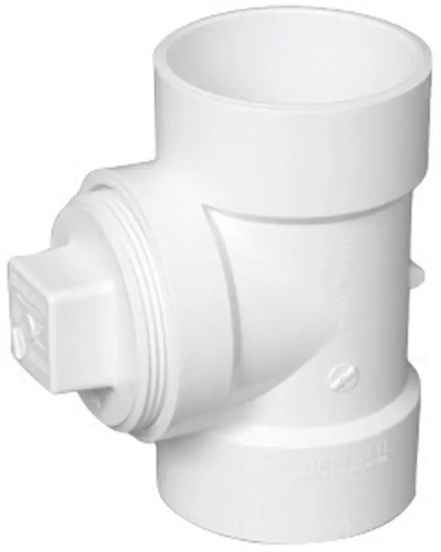 2 In. Hub X 2 In. D Hub Pvc Cleanout Tee 1 Pk