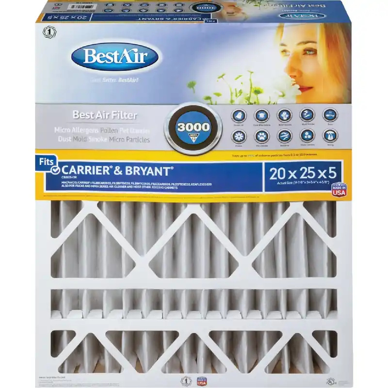 20 In. W X 25 In. H X 5 In. 13 Merv Pleated Air Filter 1 Pk
