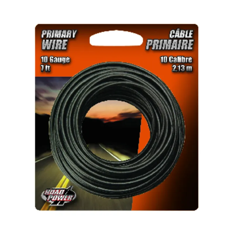Primary Wire, Black, 10-ga., 7 Ft.