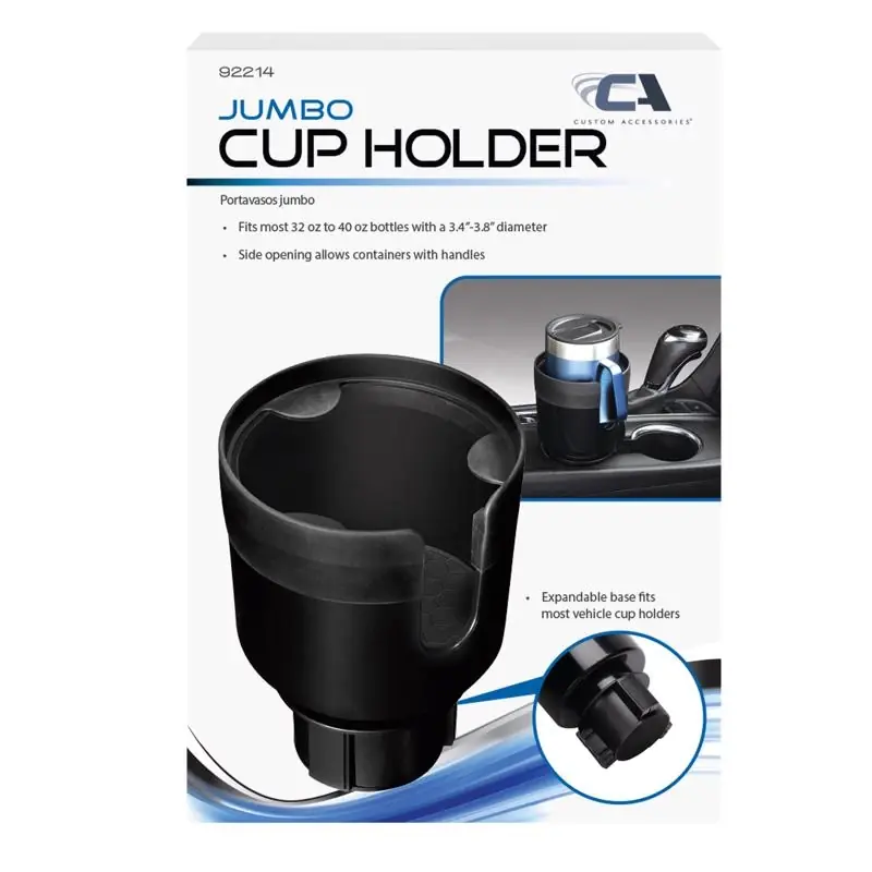 Black Expandable Jumbo Cup Holder 1 Pk