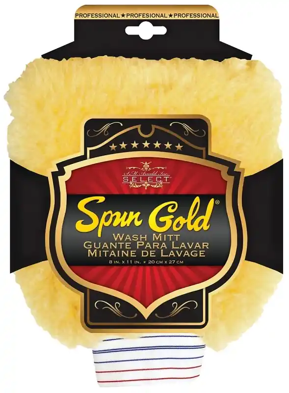 85-310 Extra Large Spun Gold Wash Mitt, 8 In X 11 In, Synthetic Fiber