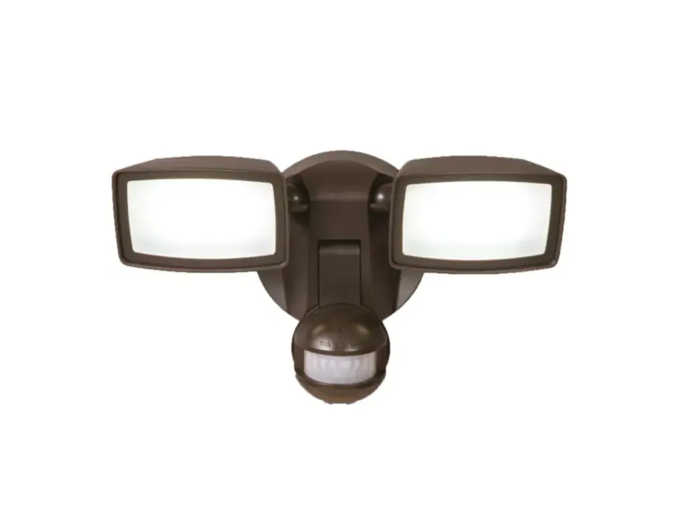 Motion-sensing Hardwired Led Bronze Floodlight