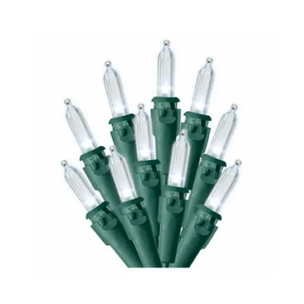 105089 Battery Operated Led Cool White Mini Lights With Auto Timer - 50 Count