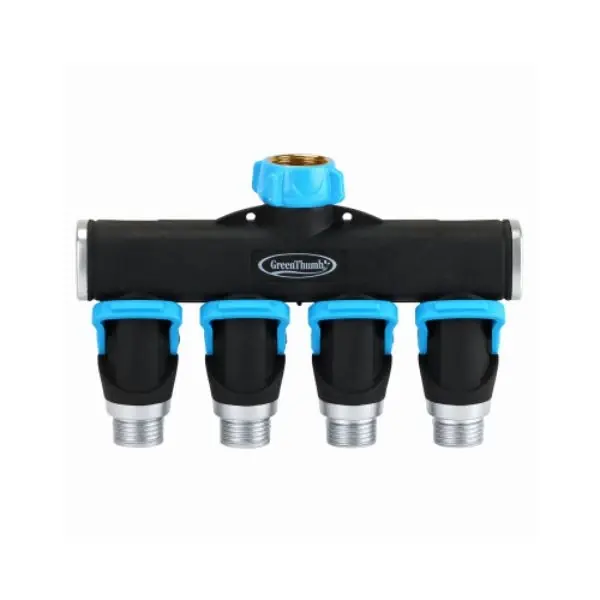 4-way Full-flow Hose Connector, Metal