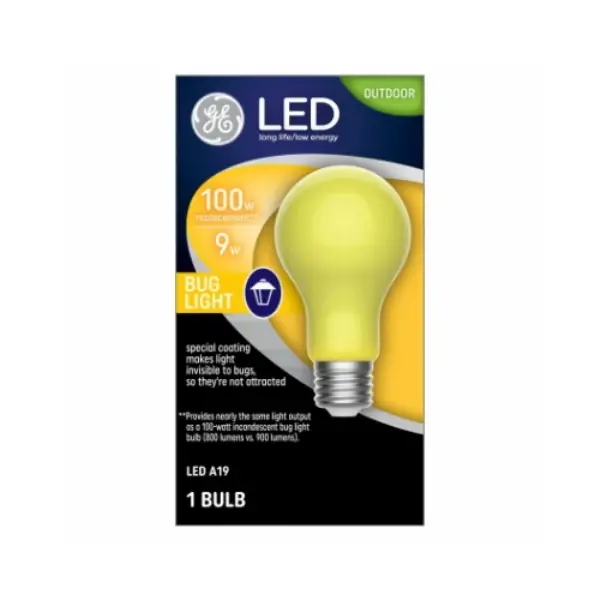 113114 9w A19 Yellow Bulb