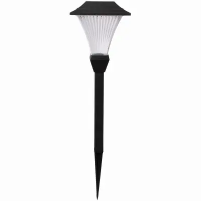 Solar Path Lights, Black Plastic, 4-pk.
