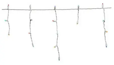 Christmas Led Icicle Lights Set, Micro, Twinkling Multi-color, 105-ct.