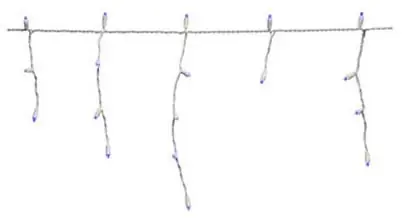 Christmas Led Icicle Lights Set, Micro, Twinkling Blue, 105-ct.