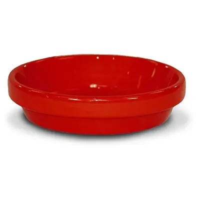 Saucer, Red Ceramic, 5.75 X .75-in.
