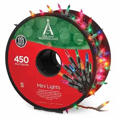Christmas Mini Light Set, Multi, 450-ct. Reel