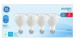 Led Reflector Light Bulbs, R30, Frosted Daylight, 9 Watt, 650 Lumens, 4-pk.