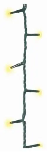100 Light Twinkling Warm White Led Compact String Light Set, 16.5‘ Lighted Length