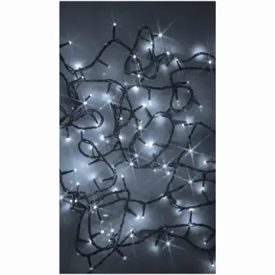 Led Compact String Light Set, 100-light, Twinkling White, 16.5‘ Length