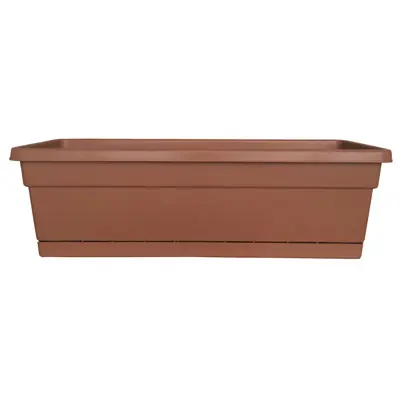 24-inch Light Terra Cotta Window Box Planter With Tray - Model Wb2412lt