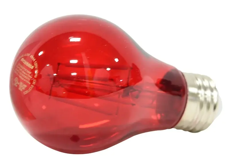 4.5w A19 Dimmable Led Light Bulb, Medium Base, Red Finish