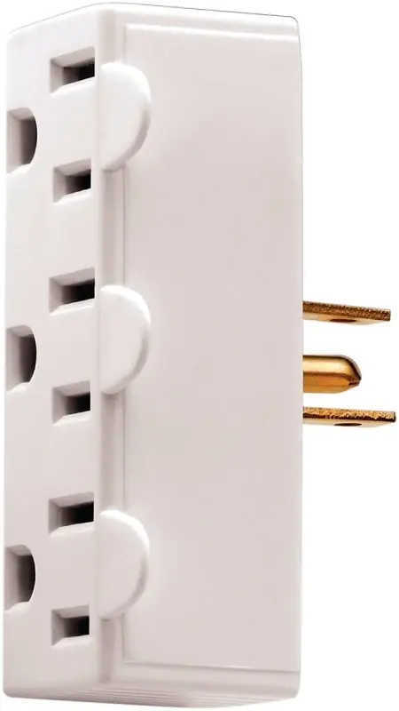 Cooper Wiring 1103787 Triple Tap 3 Wire Adapter - White