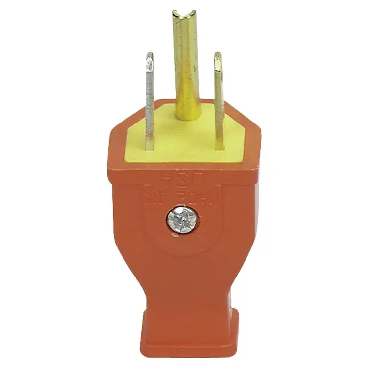 Sa3990 15 Amp 125 Volt Nema 5-15 Orange Electrical Plug