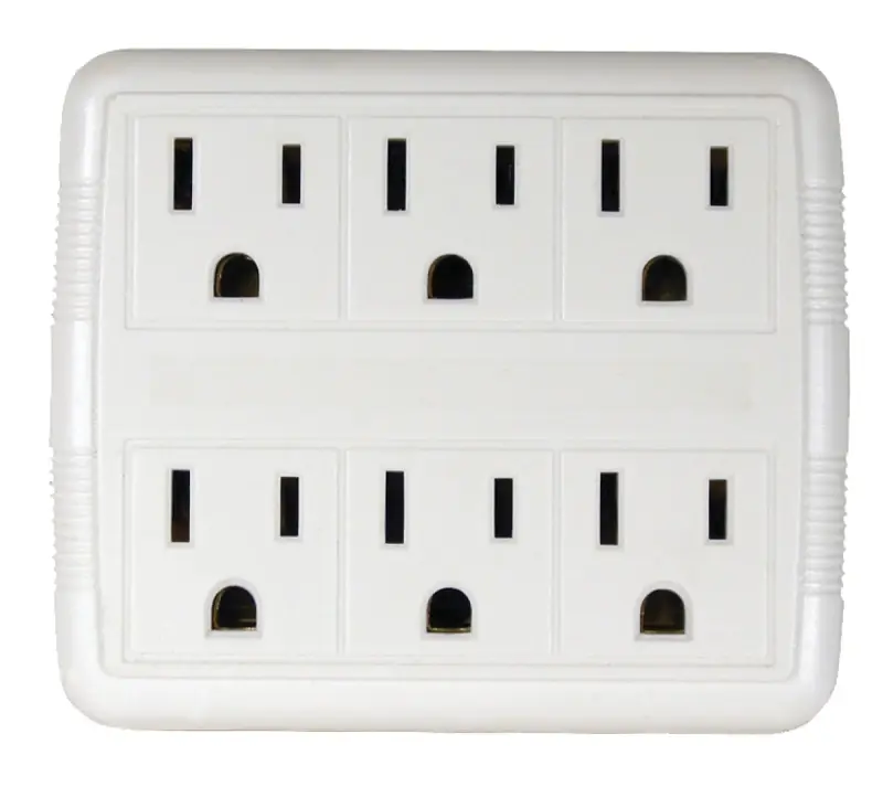 Or801011 6-outlet Grounded Power Tap, 125v, 15a, White