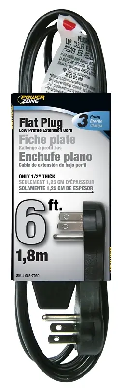 6‘ Flat Plug Extension Cord With 3 Outlets - Model Or932606