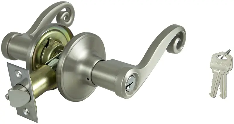 7001183 Entrance Tubular Leverset, Left Hand/right Hand/reversible Grip, Satin Nickel (us1