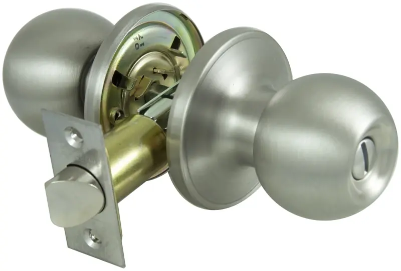 T3610v-ps 6-way Adjustable Privacy Door Knob Lockset, Satin Stainless Steel