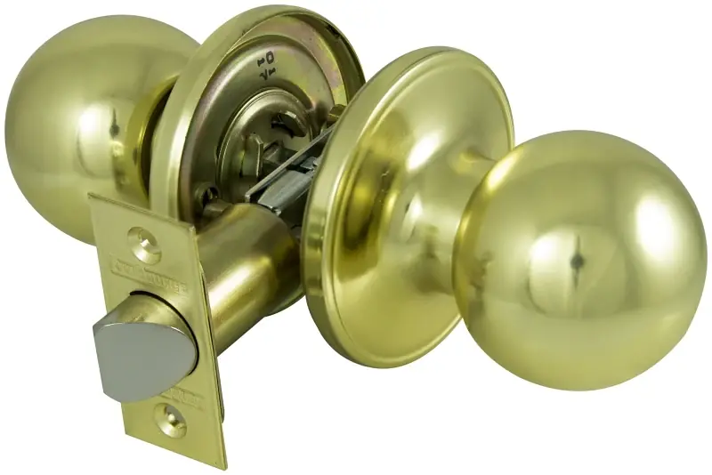 5945019 Passage T3 6-way Latch Poly Brass Knob