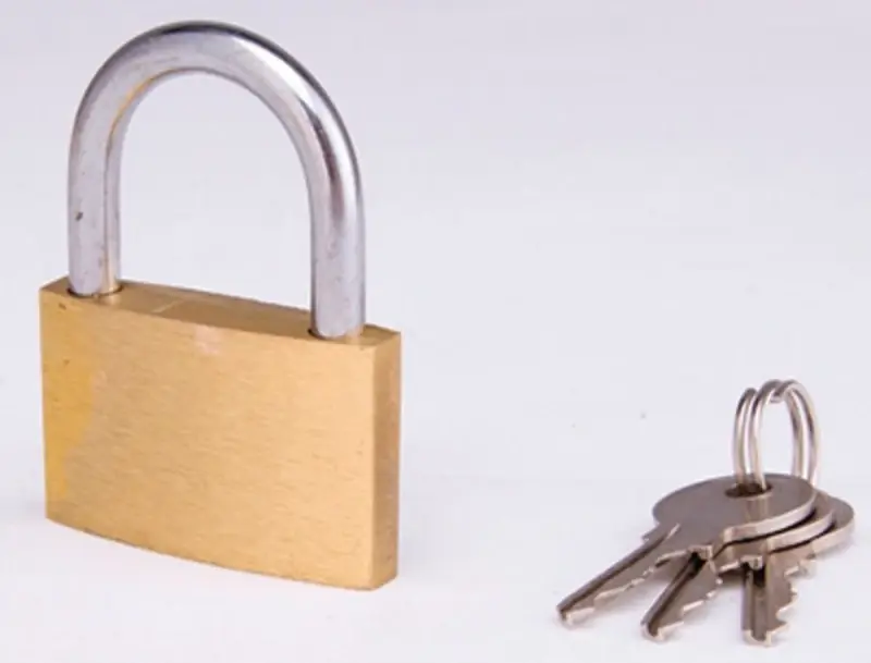 Tge-bp403l 1-1/2 Inch Brass Padlock With Hardened Steel Shackle And 3 Keys