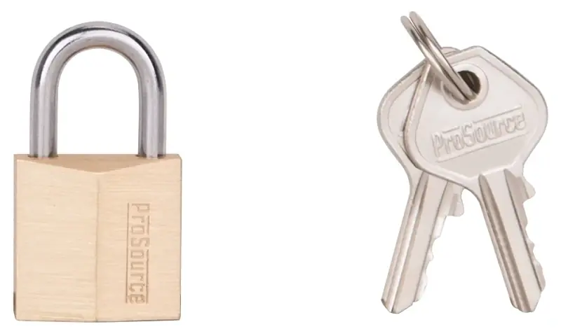 High Security Brass Padlock 3/4 Inch With Hardened Steel Shackle