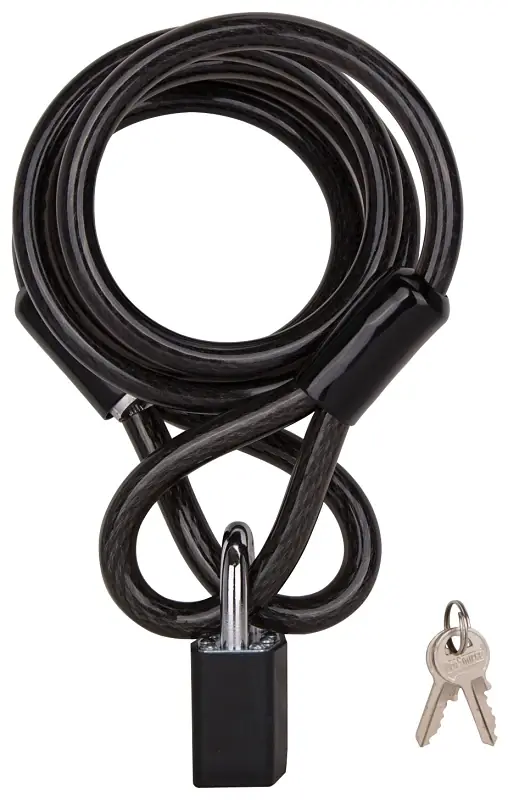 Hd-hll305lp-3l 6 Ft Steel Cable Padlock Set With Anti-scratch Cover