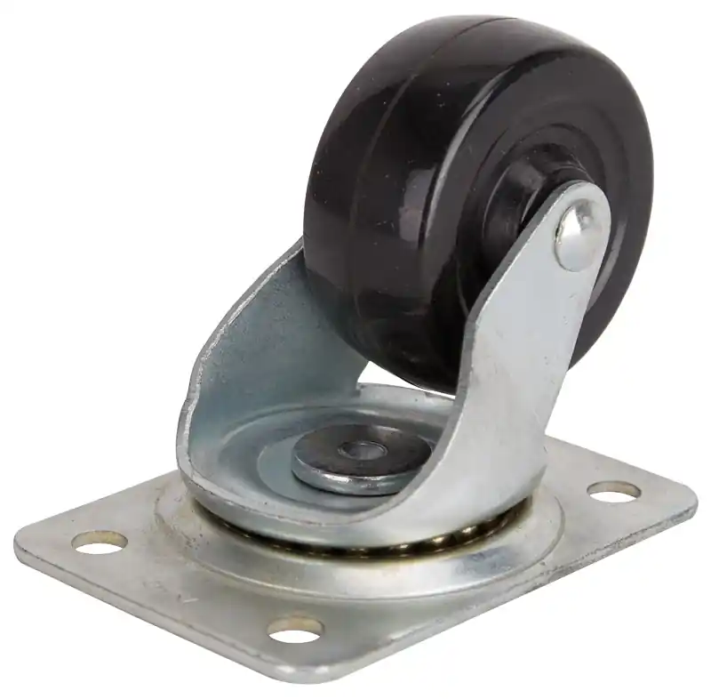 1111 Heavy Duty Swivel Caster, 2-1/2 Inch Rubber Wheel, 130 Lbs Capacity