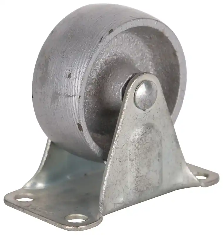 Jc-s01 Heavy Duty Rigid Plate Caster, 2 Inch, Steel, Zinc Plated Finish