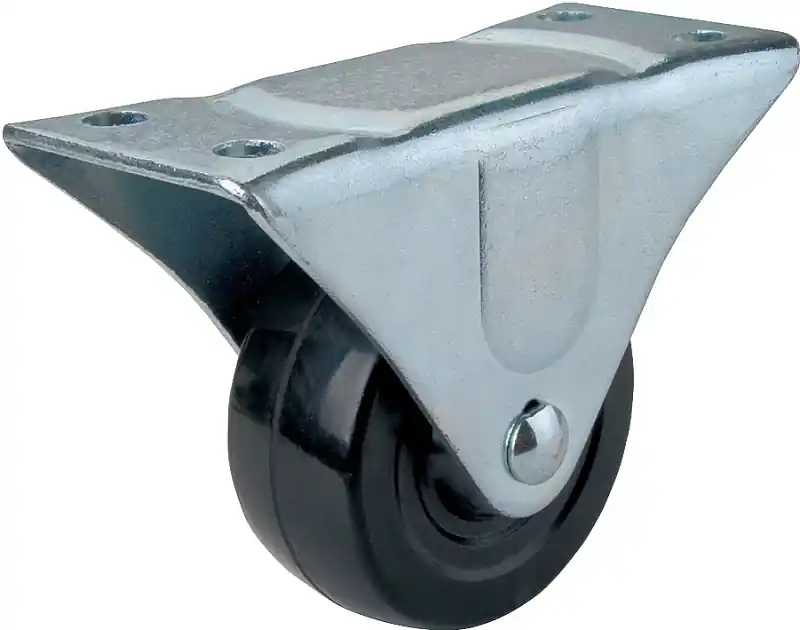 Jc-h03 Heavy Duty Rigid Caster, 3 Inch Rubber Wheel, 210 Lb Load Capacity