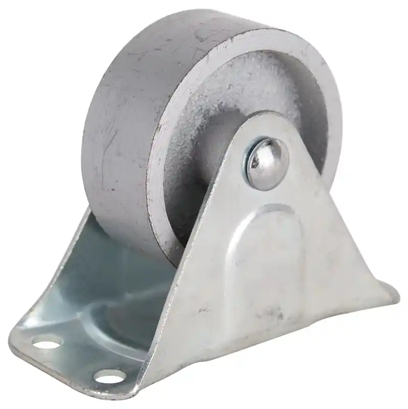 Jc-s03 Heavy Duty Rigid Steel Plate Caster, 3 Inch, 250 Lb Capacity