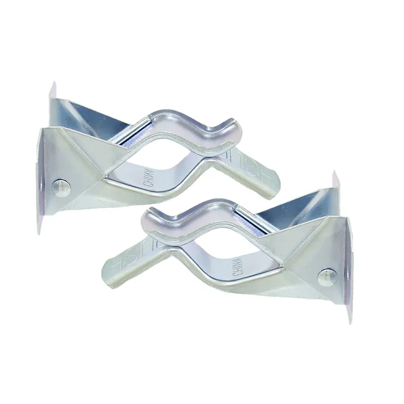Zinc-plated Silver Steel Spring Clip For 7/8 2 Pk