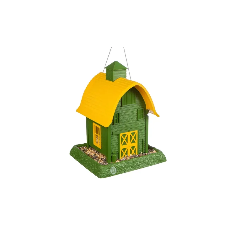 Green Barn Bird Feeder