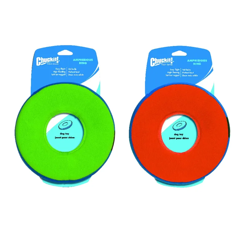 ! For Dog Assorted Canvas Amphibious Flying Ring Flyer Dog Toy Medium 1 Pk