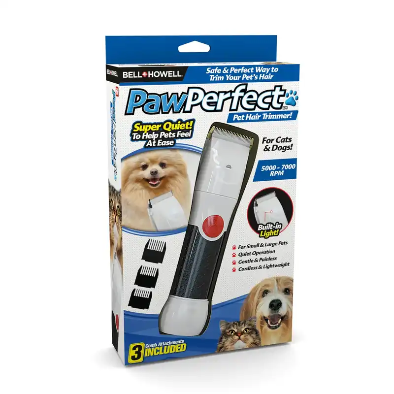 Paw Perfect Black/white Cat/dog Cordless Trimmer
